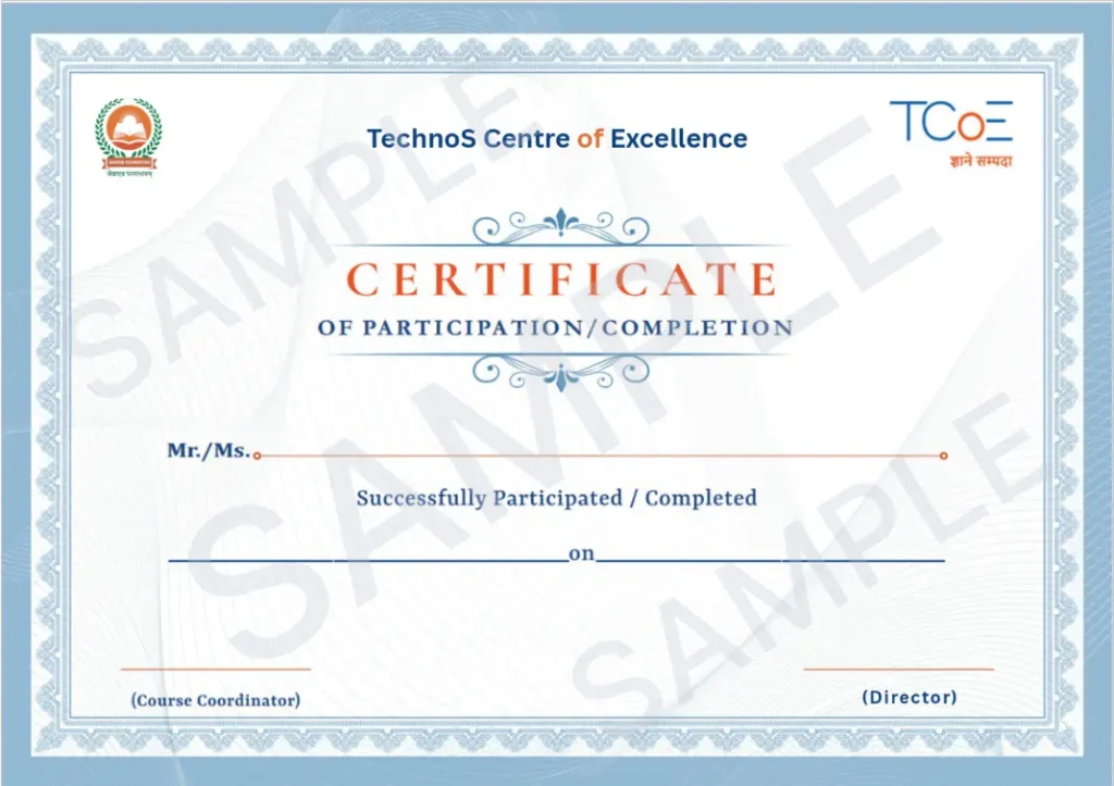 TCoE Trainings Certificate